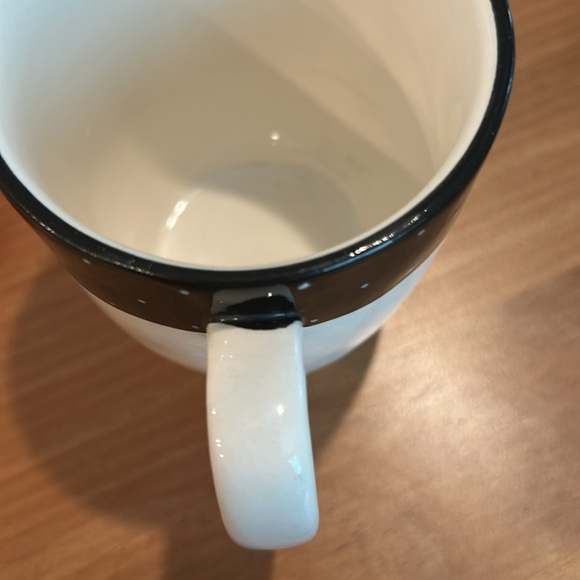 Rae Dunn by Magenta “COFFEE” Cup Polka Dot Band Black Cream. RARE. - Picture 8 of 8